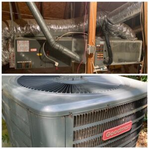 Top is HVAC unit, Bottom is Condenser