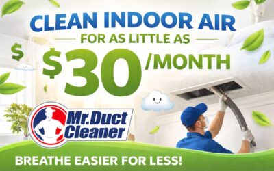 Clean Indoor Air for as Little as $30/Month | Affordable Duct Cleaning Financing
